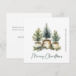 Elegante Pine Tree Weihnachten Corporate Gruß
