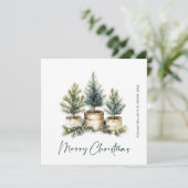 Elegante Pine Tree Weihnachten Corporate Gruß (Stehend Vorderseite)