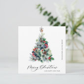 Elegante Pine Tree Weihnachten Corporate Gruß (Stehend Vorderseite)