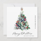 Elegante Pine Tree Weihnachten Corporate Gruß (Vorderseite)