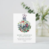 Elegante Pine Tree Weihnachten Corporate Gruß Postkarte (Stehend Vorderseite)