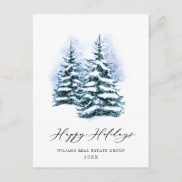 Elegante Pine Tree Weihnachten Corporate Gruß Postkarte