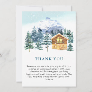Elegante Pine Tree Weihnachten Corporate Holiday Dankeskarte