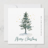 Elegante Pine Tree Weihnachten Gruß Unternehmen (Vorderseite)