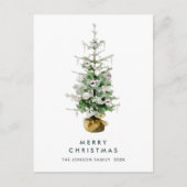 Elegante Pine Tree Weihnachten Postkarte (Vorderseite)