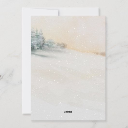 Elegante Pine Tree Weihnachts-Party Einladung (Rückseite)