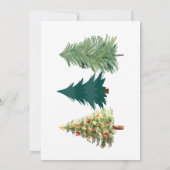 Elegante Pine Tree Weihnachts-Party Einladung (Rückseite)