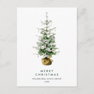 Elegante Pine Tree Weihnachtsfeiertage Postkarte