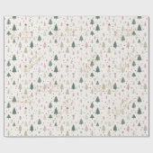 Elegante Pine Trees Heiligen Geschenkpapier (Flach)
