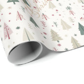 Elegante Pine Trees Heiligen Geschenkpapier (Rolleneckpunkt)