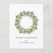 Elegante Pine Wreath Einfache Weihnachten (Vorderseite)