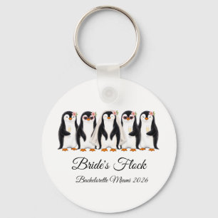 Elegante Pinguin-Braut-Junggesellinnenabschied Schlüsselanhänger