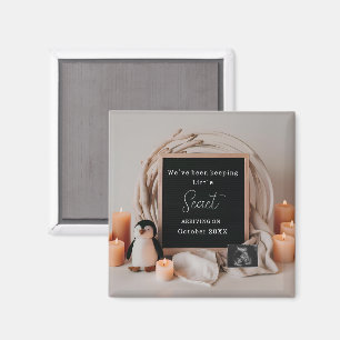 Elegante Pinguin-Schwangerschaftsankündigung Anden Magnet