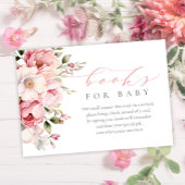 Elegante Pink Baby Girl Baby Shower Books for Baby Begleitkarte