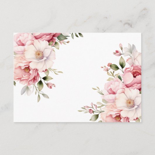 Elegante Pink Baby Girl Duschdusche Windelwanne Begleitkarte (Rückseite)