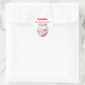 Elegante Pink Baby Shower Stickers (Tasche)