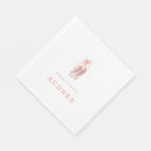 Elegante Pink Ballerina Shoes Geburtstagsparty Serviette (Ecke)