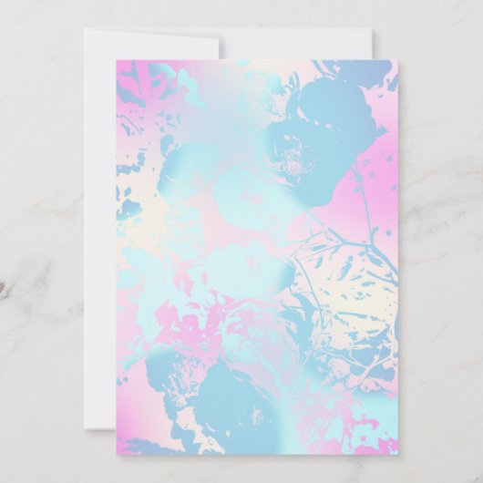 Elegante Pink Blaue Aquarell-Geschlechtsenthüllung Einladung (Rückseite)