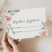 Elegante Pink Blush Babymnastikkarte