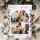 Elegante Pink Boho 2 Foto Weihnachten