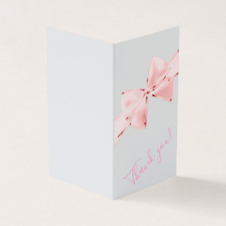 Elegante Pink Bow Baby Dusche Danke Karten