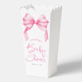 Elegante Pink Bow Baby Dusche Geschenkschachtel (Vorderseite)