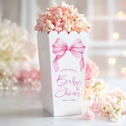Elegante Pink Bow Baby Dusche Geschenkschachtel