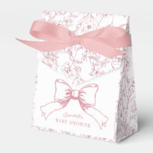 Elegante Pink Bow Girl Baby Dusche
