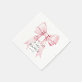 Elegante Pink Bow Girl Baby Dusche Serviette (Ecke)