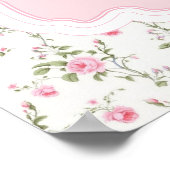 Elegante Pink Bow Girl Babydusche Willkommen Poster (Ecke)