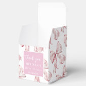 Elegante Pink Bow Pearls Baby Shower Gevor Geschenkschachtel (Geöffnet)