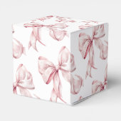 Elegante Pink Bow Pearls Baby Shower Gevor Geschenkschachtel (Rückseite)
