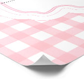 Elegante Pink Bow Pumpkin Baby Dusche Willkommen Poster (Ecke)