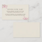 Elegante Pink Cherry Blossom Bücher für Baby Begleitkarte (Vorne/Hinten)