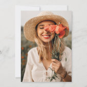 Elegante Pink Floral Foto Graduation Party Einladung (Rückseite)