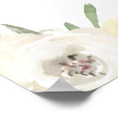 Elegante Pink Floral Girl Babydusche Willkommen Poster (Ecke)