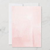 Elegante Pink Floral Watercolor Girl Dusche Einladung (Rückseite)