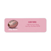 Elegante Pink Football Baby Dusche (Vorne)