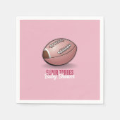Elegante Pink Football Baby Dusche Serviette (Vorderseite)