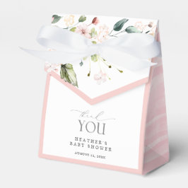 Elegante Pink Girl Blume Kinderdusche Danke Geschenkschachtel