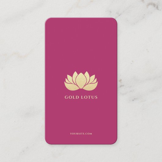 Elegante Pink Gold Lotus Esthetician Ästhetik Visitenkarte (Vorderseite)