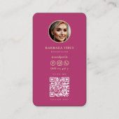 Elegante Pink Gold Lotus Esthetician Ästhetik Visitenkarte (Rückseite)