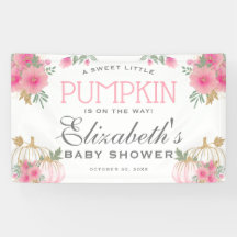Elegante Pink & Gold Pumpkin Baby Dusche