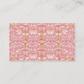 Elegante Pink-, Gold- und Birnenübertrittskarten Begleitkarte (Rückseite)