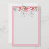 Elegante Pink & Graue Zwickmühle Einladung (Rückseite)