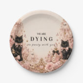 Elegante Pink Halloween-Feier Pappteller (Vorderseite)