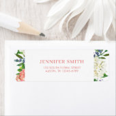 Elegante Pink Hydrangea Baby Shower Rücksendeadres (Insitu)