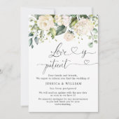 Elegante Pink Hydrangea-Rose verschoben Einladung (Vorderseite)