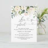 Elegante Pink Hydrangea-Rose verschoben Einladung (Stehend Vorderseite)