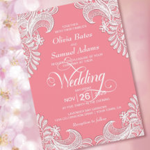 Elegante Pink Lace Wedding